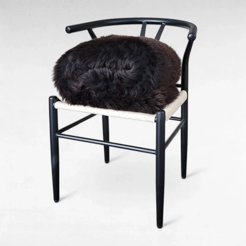 Genuine Swedish Sheepskin Rug Dark Chocolate Dense Or Pelt Throw 46